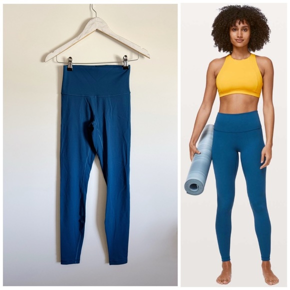 LULULEMON 4 Wunder Under High-Rise Tight 28” *Full-On Luxtreme Deep Marine Teal - Picture 1 of 9